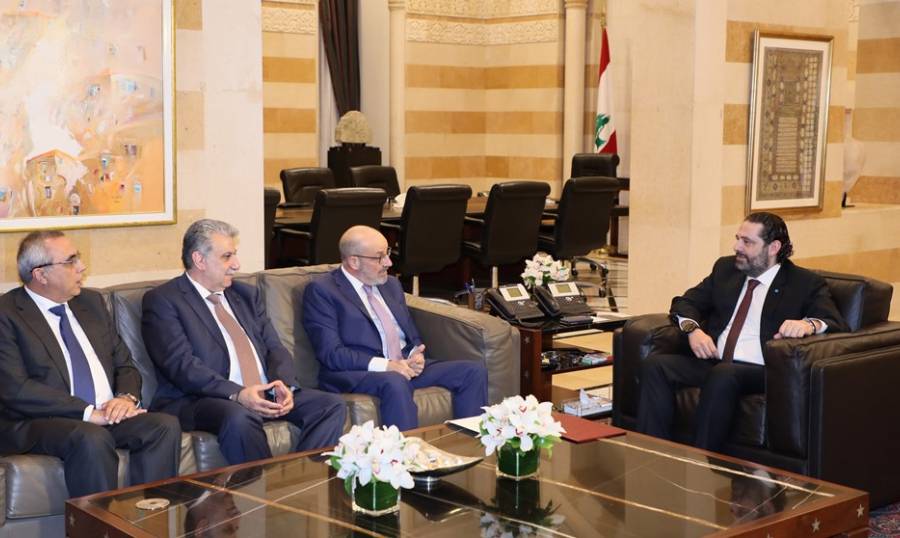 الحريري استقبل الصراف وطعمة وعرض لاوضاع الصحافة مع الكعكي