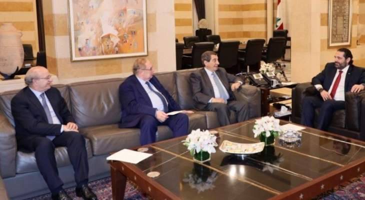 الحريري تسلم دعوة لحضور تكريم بطرس البستاني والتقى وفدا من محامي فرنسا