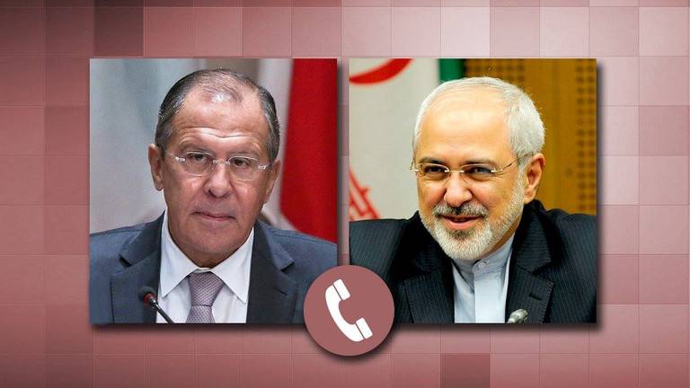 لافروف يبحث هاتفيا مع ظريف التسوية في سوريا والاتفاق النووي الإيراني