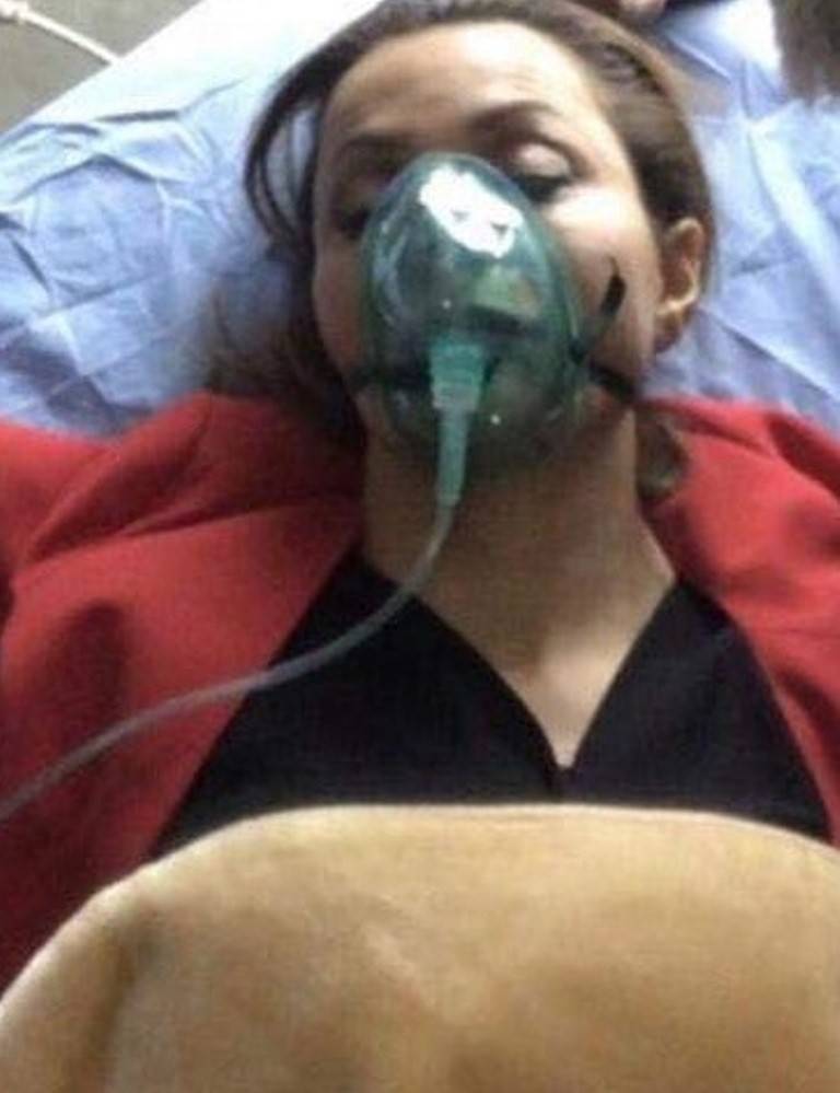 نجمة سورية تتعرض لوعكة صحية اثناء التصوير