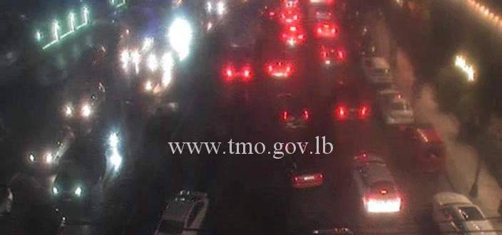 حركة المرور كثيفة على الروشة عين المريسة بيروت بالاتجاهين