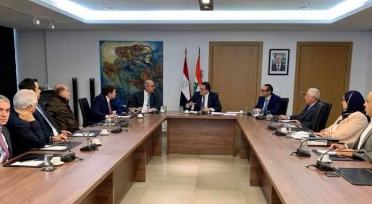 شقير: لضرورة العمل على تنمية العلاقات الاقتصادية بين لبنان ومصر