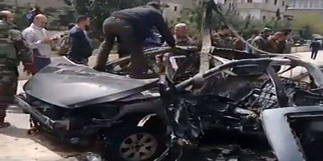 بالصور۔۔۔ انفجار في دمشق ومقتل شخص وعدد من الجرحى بعبوة ناسفة