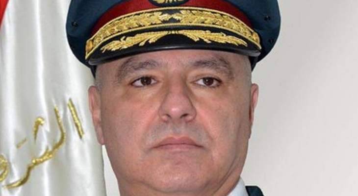 قائد الجيش وصل الى ساحة الشهداء للاحتفال بذكرى شهداء 6 أيار