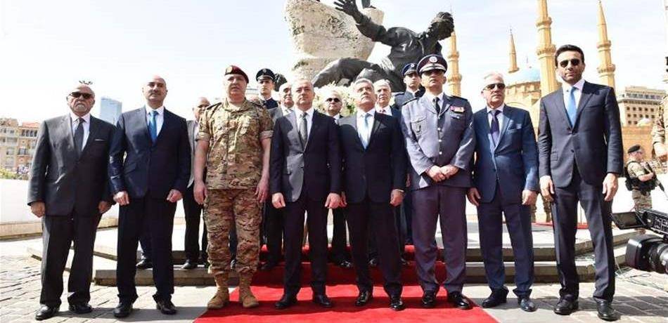 الاحتفال بذكرى 6 أيار عاد لوسط بيروت.. وإكليلٌ بإسم الجمهورية على نصب الشّهداء