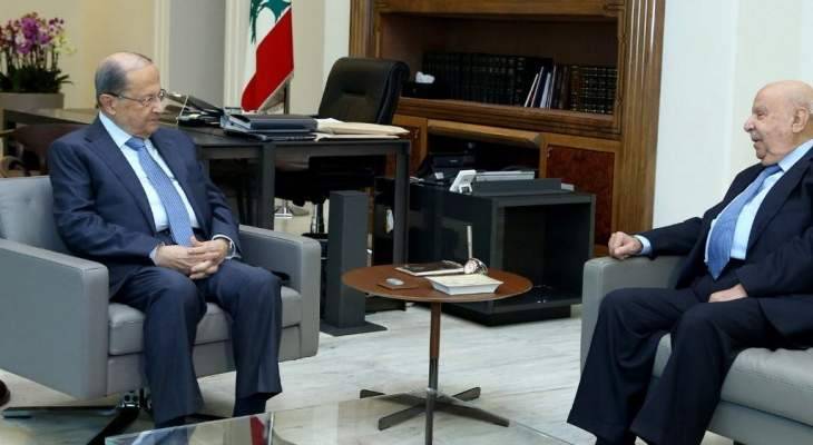 الرئيس عون عرض التطورات المحلية الراهنة مع الوزير السابق محسن دلول