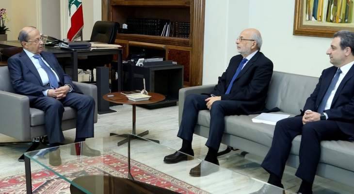 الرئيس عون استقبل وزير التربية أكرم شهيب ووزير الصناعة وائل أبو فاعور