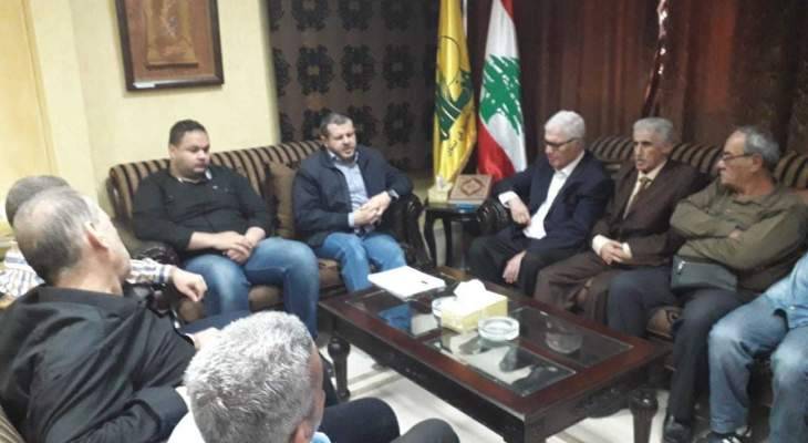 حزب الله إستقبل وفد اللجان الشعبية لقوى التحالف الوطني الفلسطيني والقوى الإسلامية