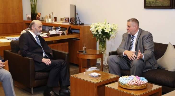 جعجع عرض مع كوبيش الاوضاع في لبنان والمنطقة