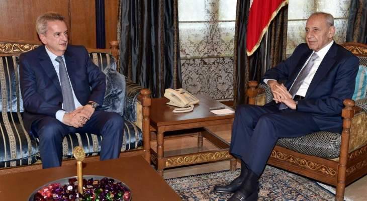 بري استقبل حاكم مصرف لبنان والمطران مطر وأبرق الى الرئيس البرازيلي