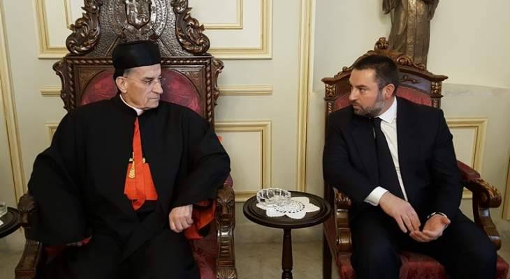 عازار ممثلا بري زار بكركي معزيا بوفاة البطريرك صفير