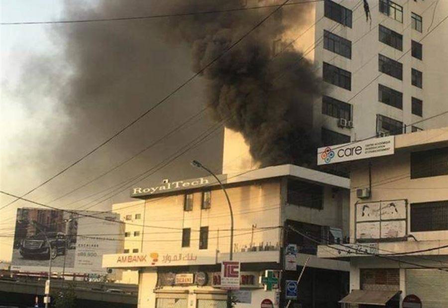 حريق UPS وعدد من البطاريات في الدورة