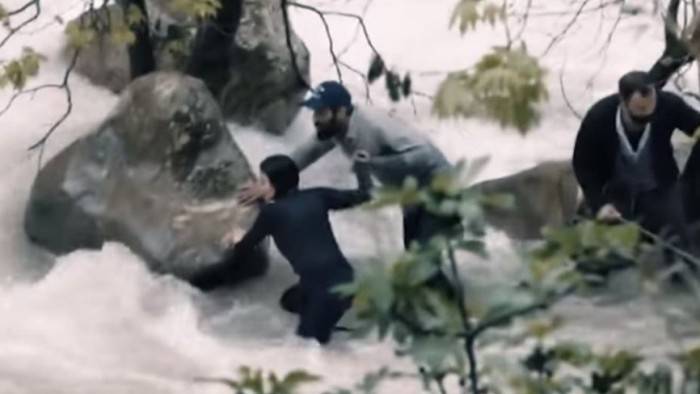 بالفيديو: نجاة مكسيم خليل وأروى جودة من الغرق خلال تصوير مسلسل جديد
