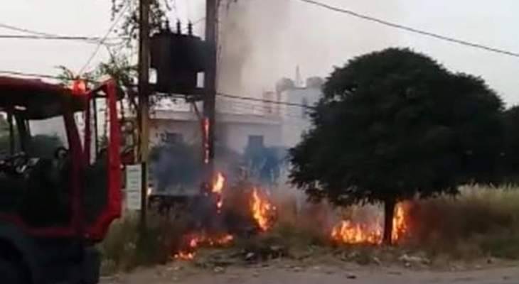 الدفاع المدني: إخماد حريق محول للطاقة الكهربائية واعشاب في قصرنبا