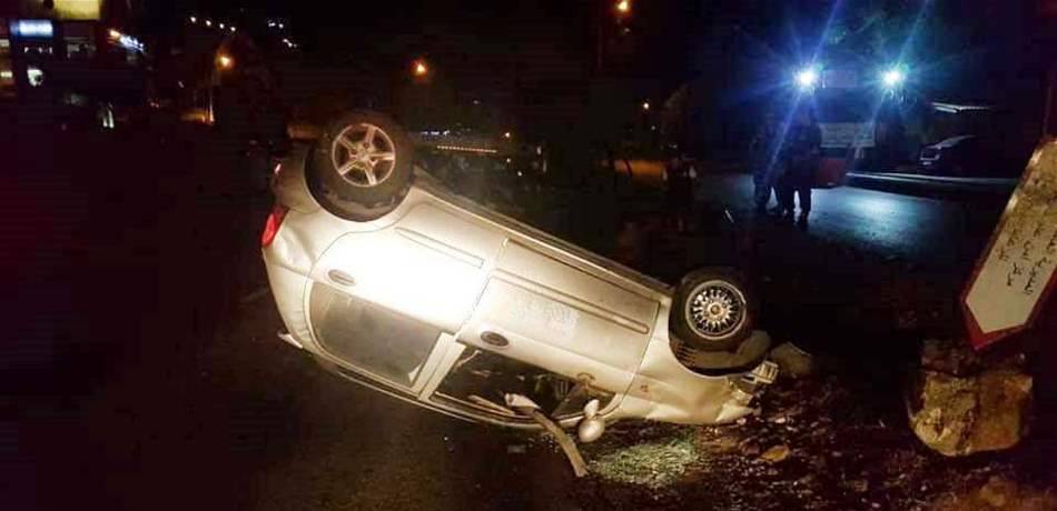 حادث سير وانقلاب سيارة.. ماذا جرى فجراً على أوتوستراد جونية؟
