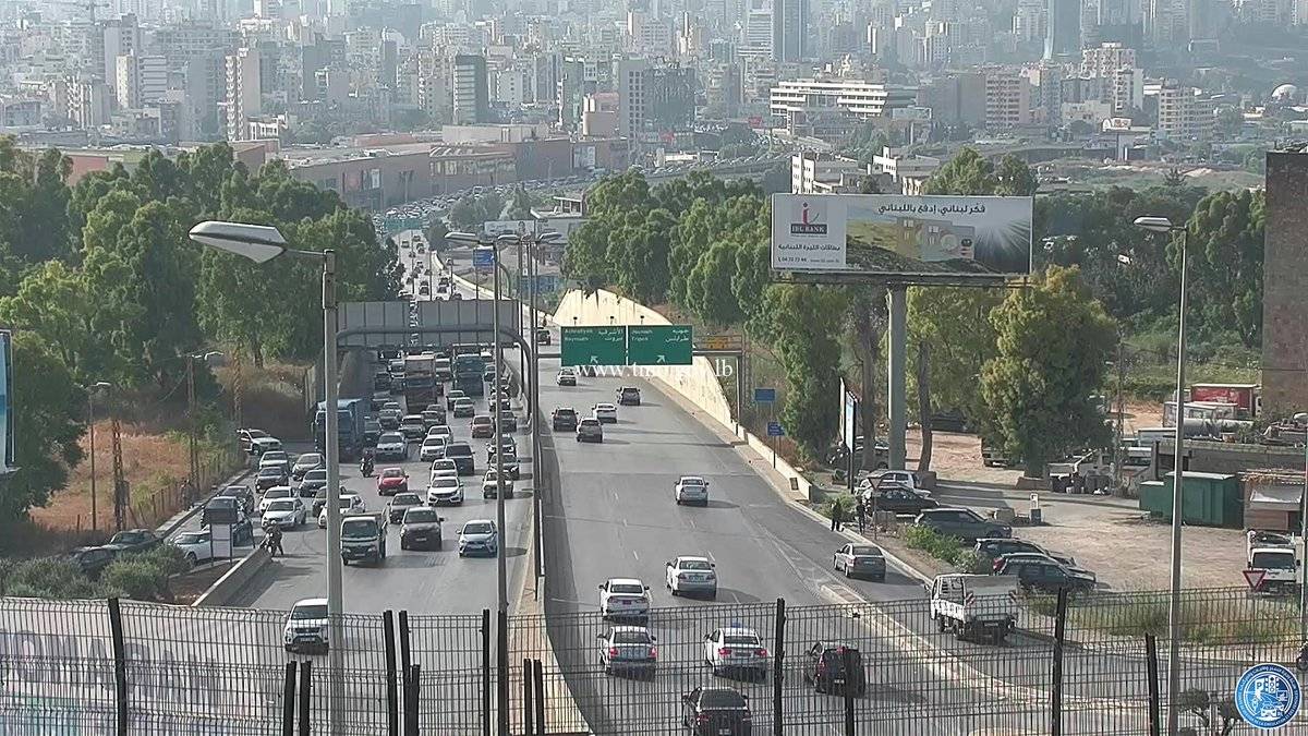 حركة المرور كثيفة على اوتوستراد الرئيس لحود