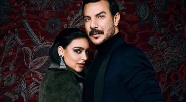 باسل خياط وزوجته بإطلالة رومنسية .. والمعجبات يعترضن