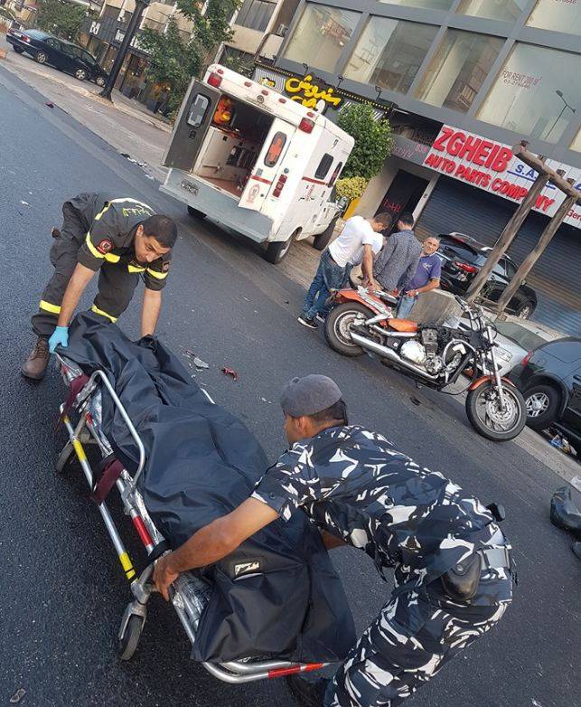 بالصور: قتيل وجريحان اثر حادث سير في جل الديب