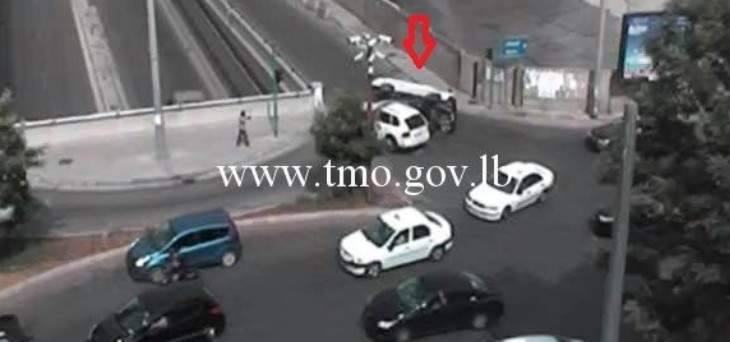 انقلاب فان عند مستديرة العدلية باتجاه المتحف والاضرار مادية
