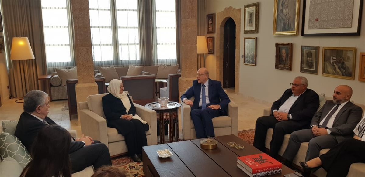 ميقاتي يستقبل بهيّة الحريري والجسر في طرابلس