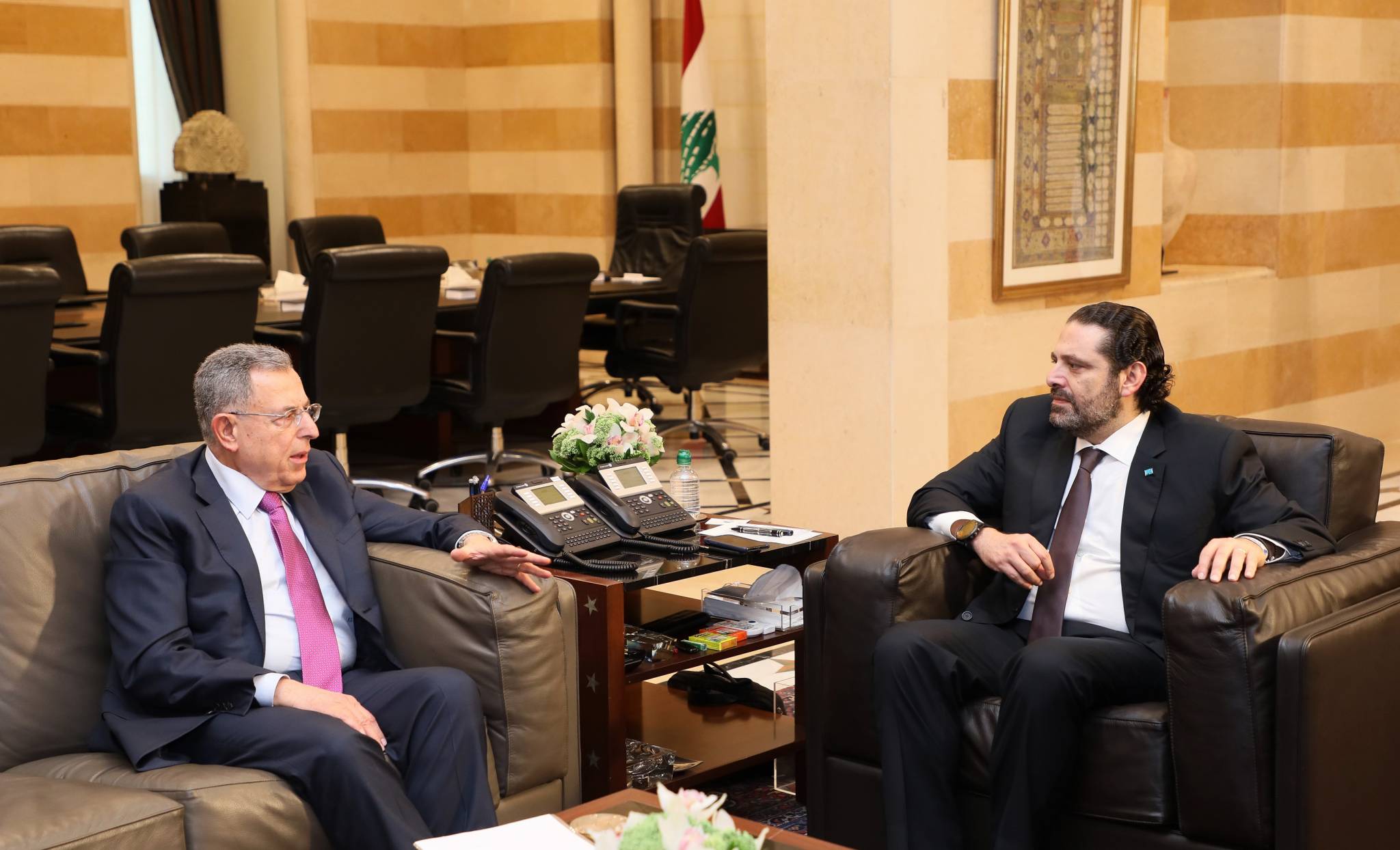 الحريري عرض الاوضاع مع السنيورة والرياشي وابراهيم والتقى الحوت ووفدا فرنسيا