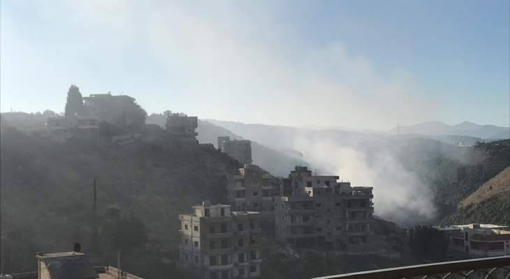 دخان حريق نفايات برجا يخنق اهلها ويسمم الأجواء