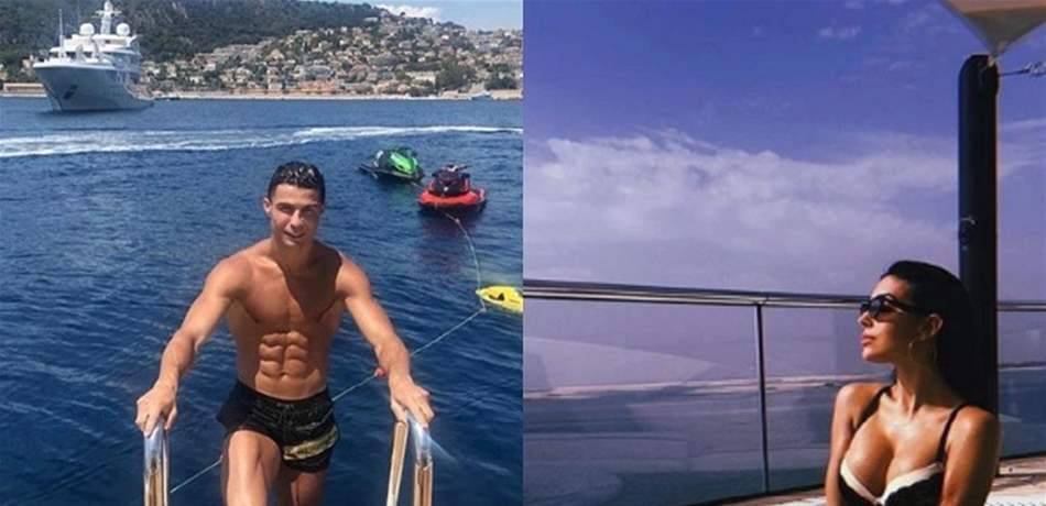 رونالدو يوثق بالفيديو مغامراته المائية مع صديقته!