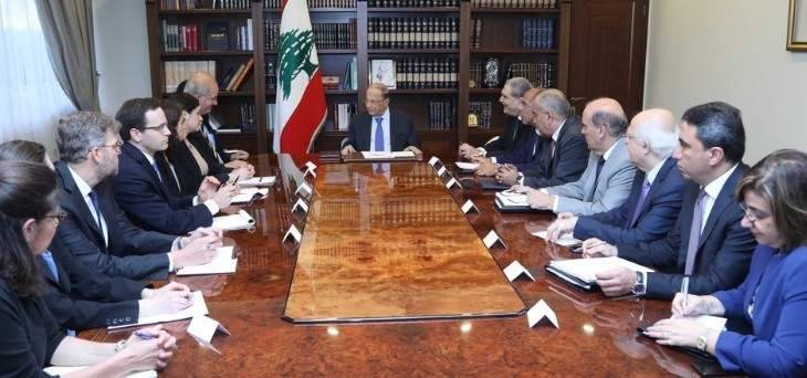 الرئيس عون التقى وفد مجموعة العمل المكلفة دراسة الوضع في سوريا