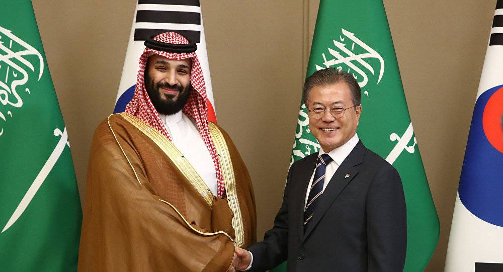 الرئيس الكوري وولي العهد السعودي يدشنان مصفاة "S-Oil"