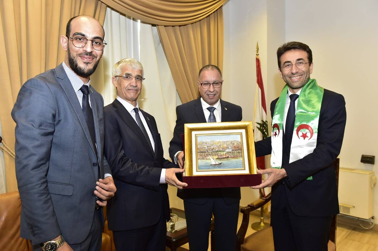 شبيب استقبل والي الجزائر وسفيرها في لبنان على رأس وفد