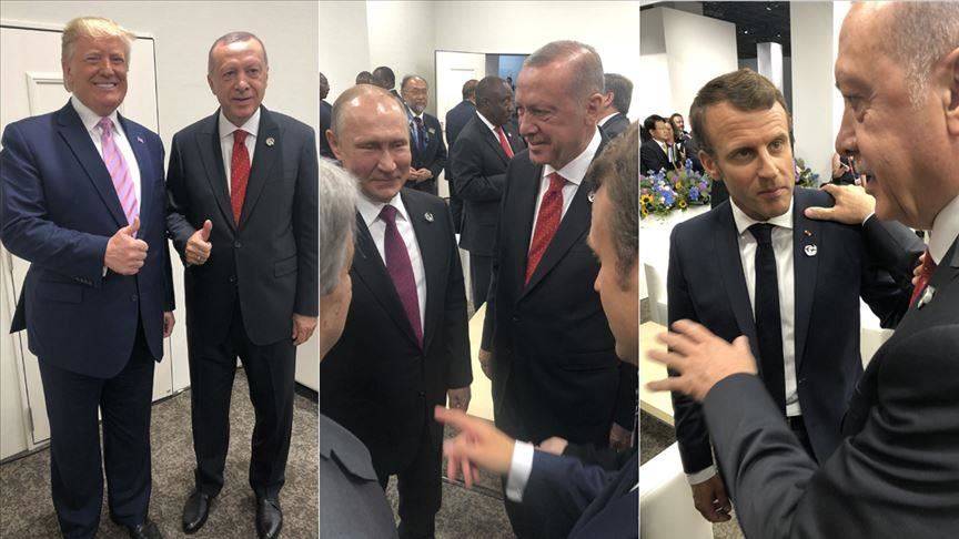 أردوغان يتبادل أطراف الحديث مع ترامب وبوتين وماكرون