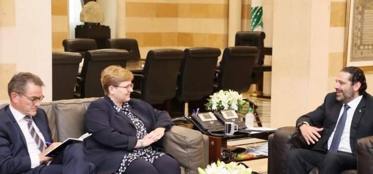 الحريري عرض مع فارننغ التعاون مع المانيا وملف النزوح