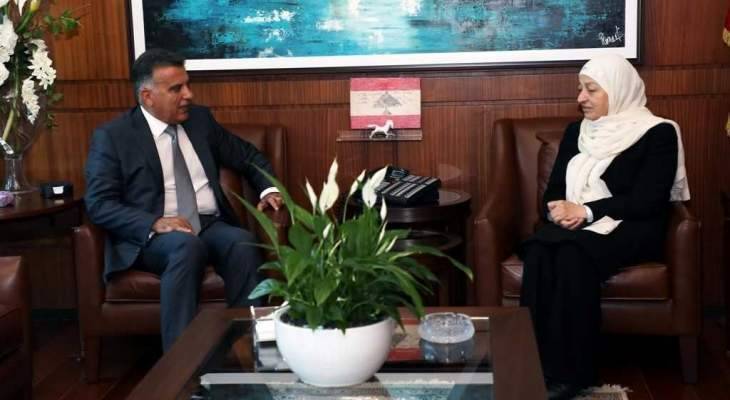 اللواء ابراهيم استقبل بهية الحريري وعزام الأحمد وسفير فلسطين وأبو العردات