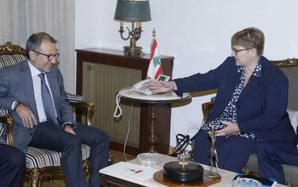 باسيل التقى فارننغ وبحثا في استمرار

التعاون بين لبنان والمانيا