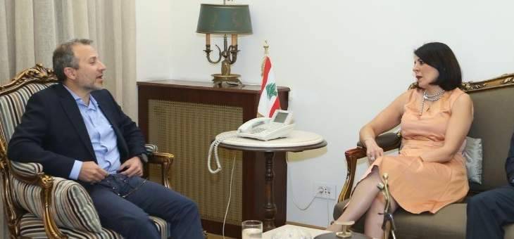 باسيل استقبل وزيرة شؤون المستهلك المحلي وتنمية الضواحي بحكومة فيكتوريا باستراليا اللبنانية الأصل