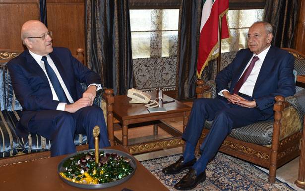 بــــري عرض مــع ميقاتي الأوضاع الــــعامّة
واستقبل السفير الـمصري ومخزومــــي