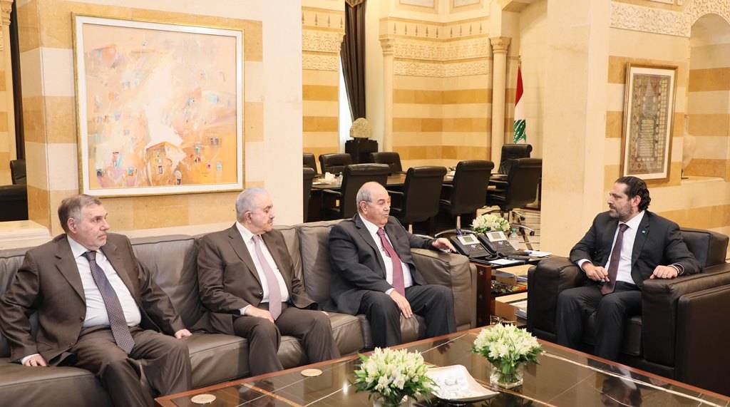 الحريري استقبل علاوي وترأس اجتماعا للجنة المقالع