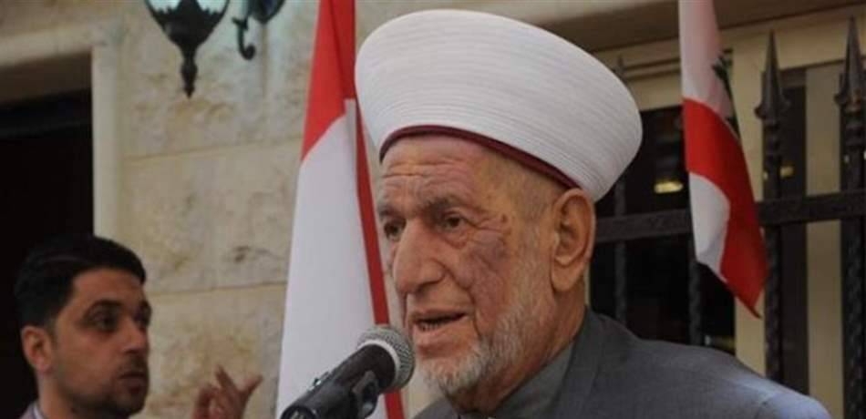 مفتي زحلة والبقاع الغربي يستنكر قرارات وزارة العمل بحقّ المهجّرين الفلسطينيين