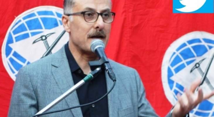 بلال عبد الله: نواجه صفقة القرن بموقف وطني موحد