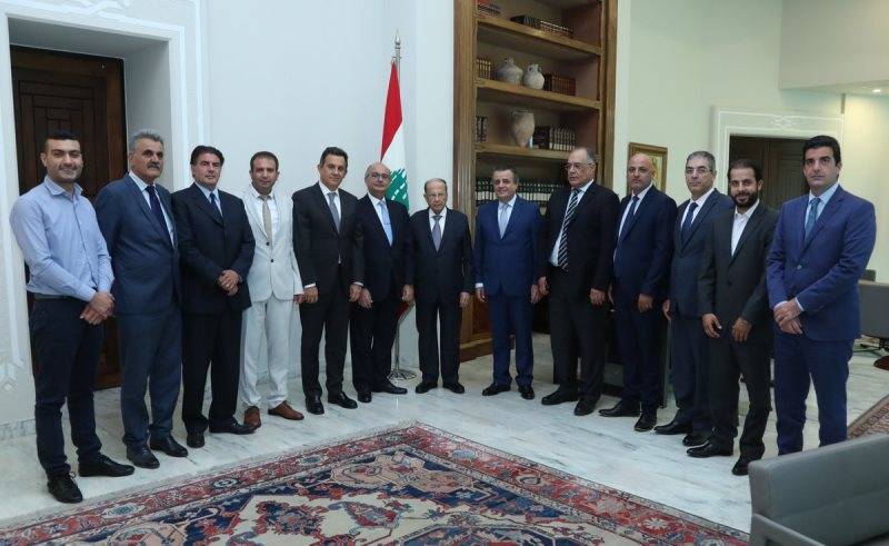 رئيس الجمهورية إستقبل وفدا من نقابة مصانع الرخام والغرانيت