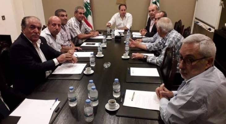 الهيئة الوطنية للمحاربين القدامى بحثت مع الجميل بتقديم الطعن بقانون الموازنة