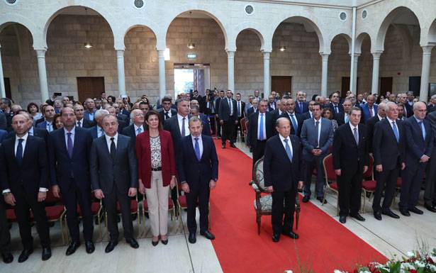 ... ودشن القصر البلدي في زحلة بعد تحديثه وافتتح اليوم العالمي للتذوق ويوم العرق اللبناني