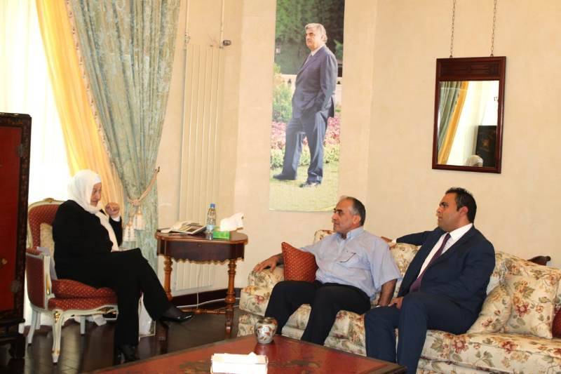 الحريري عرضت مع زوارها في مجدليون شؤونا تنموية واجتماعية