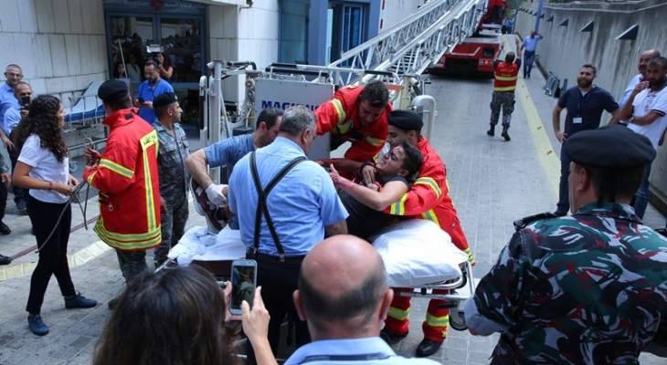 مستشفى القديس جاورجيوس نظم مناورة لإطفاء حريق مفترض