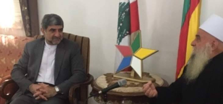 الغريب التقى السفير الايراني: سوريا انتصرت بإرادة شعبها وجيشها على الارهاب