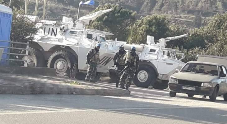 دورية لليونيفيل تقوم بأعمال تمشيط على طول الشريط الحدودي في مارون الراس