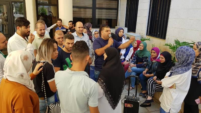 موظفو مستشفى صيدا الحكومي اعتصموا احتجاجا على عدم دفع مستحقاتهم