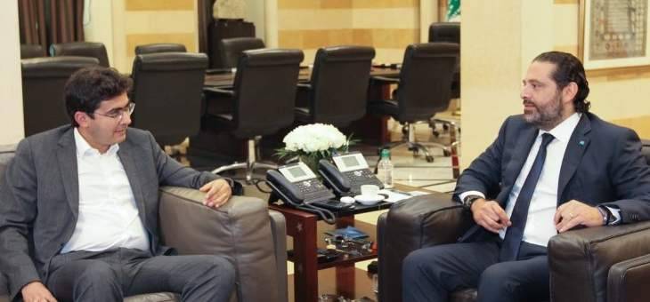 سليم خوري عرض مع الحريري ملف الإنهيارات في جزين
