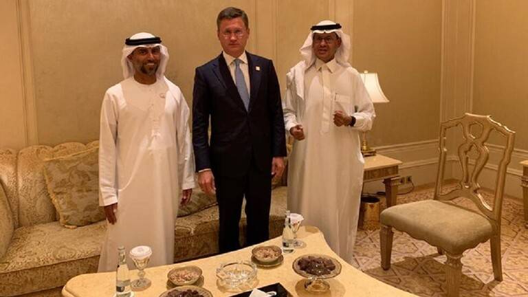 لقاء روسي سعودي إمارتي في أبو ظبي قبل اجتماع "أوبك+"