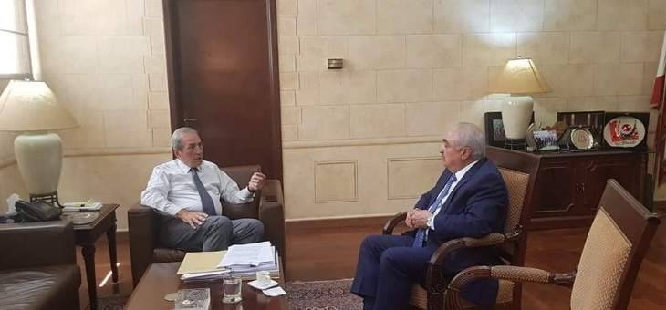 الحجار بحث مع نبيل الجسر مشاريع إنمائية لإقليم الخروب